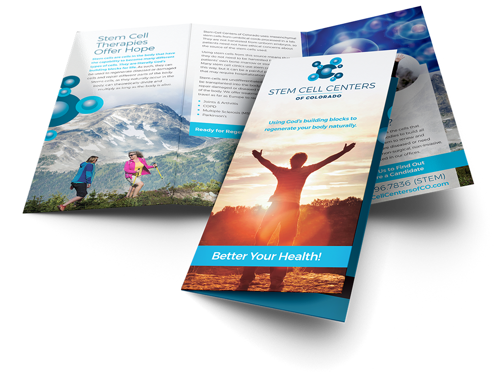 Stem Cell Centers – Tri-fold Brochure Stem Cell Centers – Tri-fold Brochure